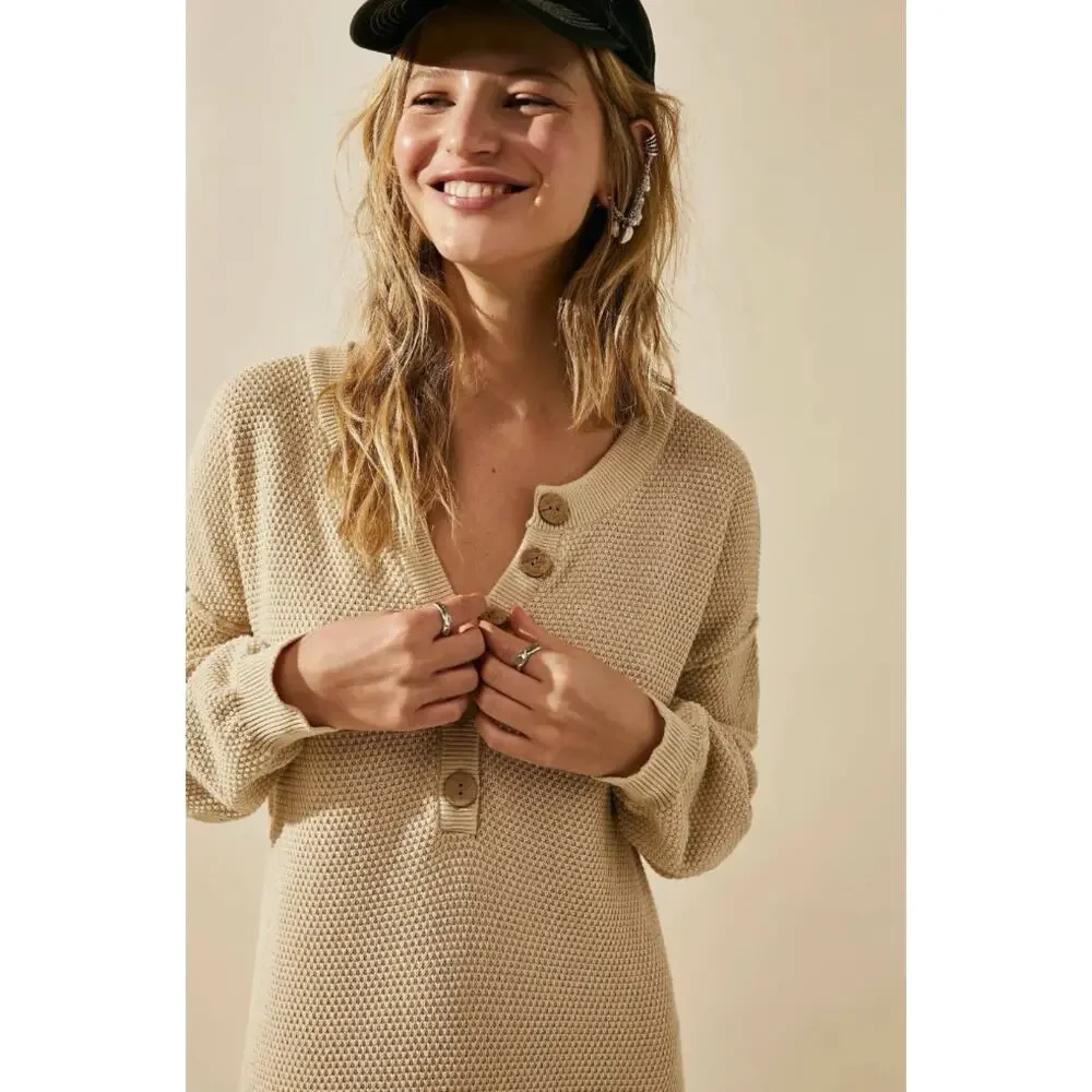 Free people hailee Cream Sweater Dress